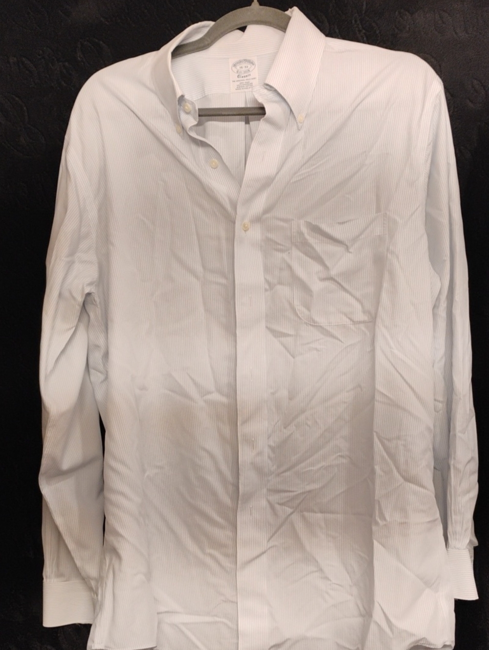 Brooks Brothers White Pinstripe Dress Shirt